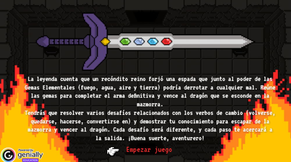 🗡️ "¿Listo para volverte leyenda? Solo el español te sacará de la mazmorra." B2.1